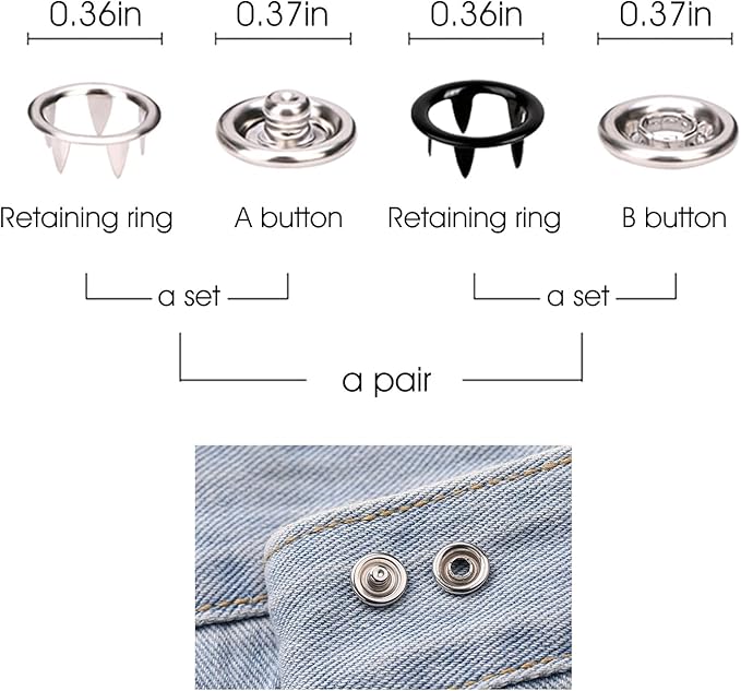 Zyntric™ Metal Button Fastening Kit