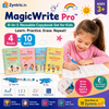 MagicWrite Pro™ 4-in-1 Reusable Copybook Set for Kids | 4 Books + 10 Refills + 1 Magic Pen + 1 Grip | Handwriting, Numbers, Drawing & Math Practice